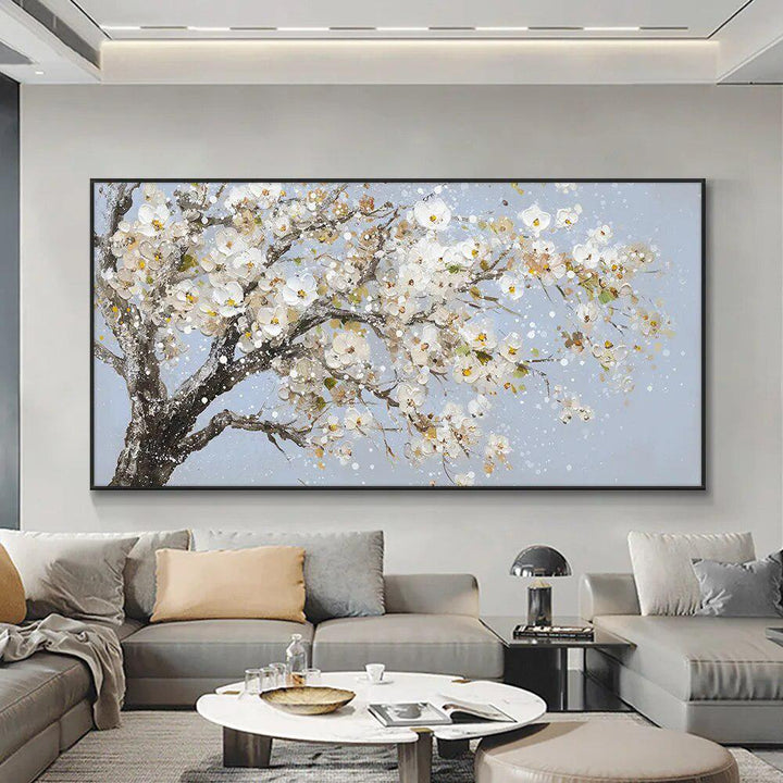 Plum Blossom Flower Oil Painting Landscape Painting Art Poster and Printing for Living Room Decoration Printing on Canvas-Arlik interiors