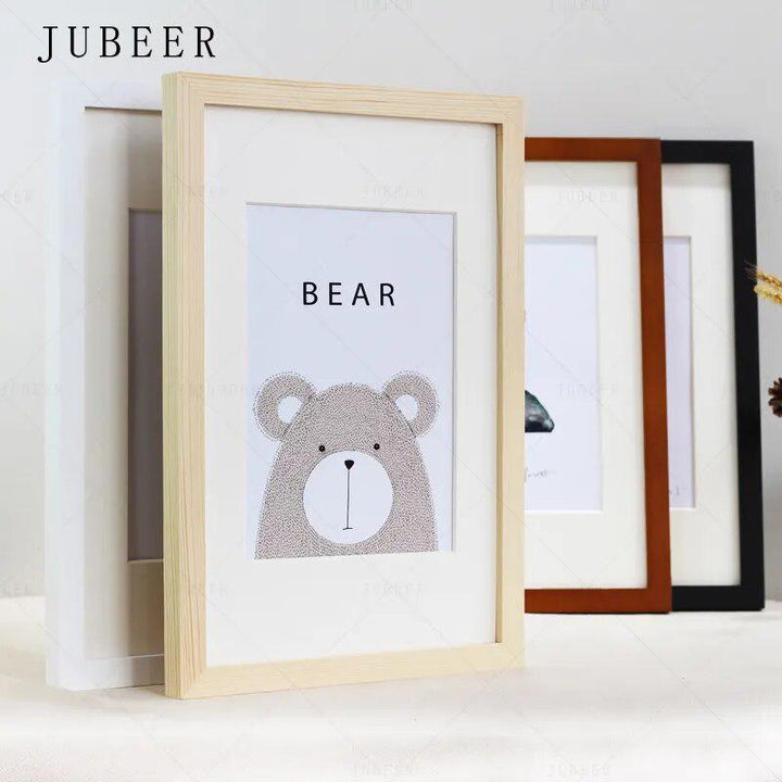 Nordic Simple Wooden Frame A4 A3 Black White Color Picture Photo Frames for Wall picture frames wall photo frame home decor-Arlik interiors