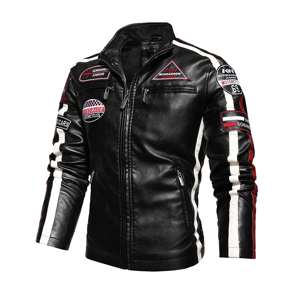Fall Motorcycle Leather Jacket For Men only $103.09