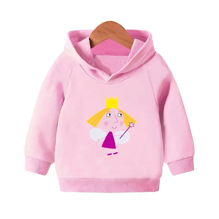 Kids Cartoon Print Pullover Hoodie