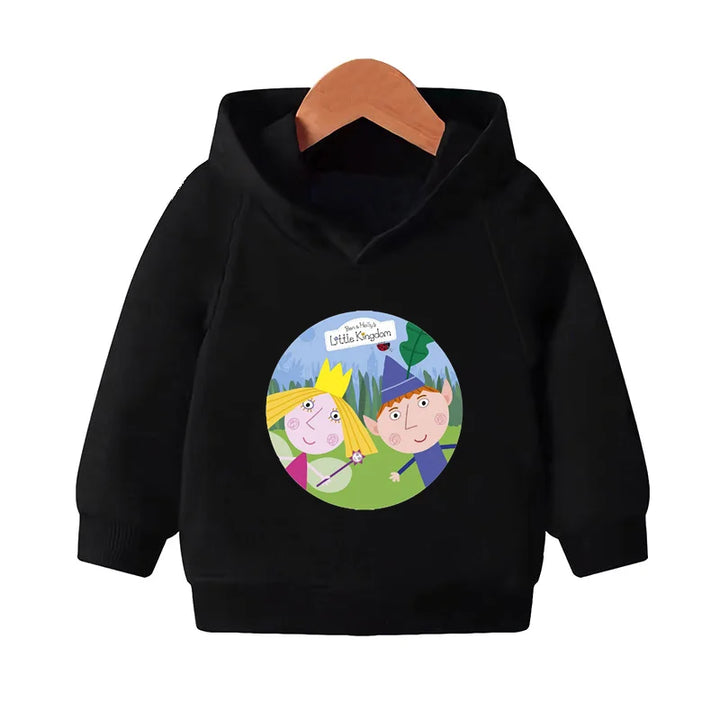 Kids Cartoon Print Pullover Hoodie