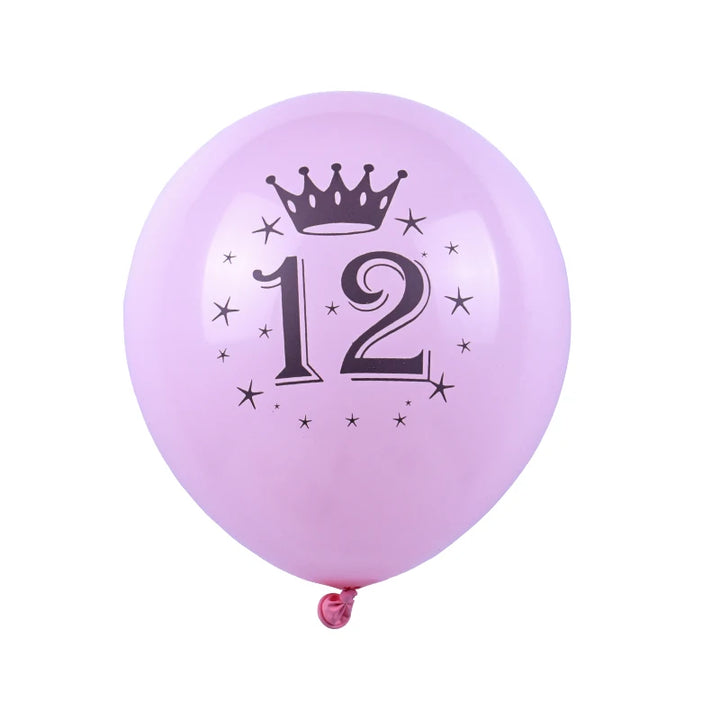 10pcs happy birthday balloons party decorations pink and blue balloons