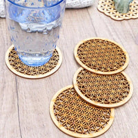 Wood Flower Placemats-Placemats-Arlik interiors