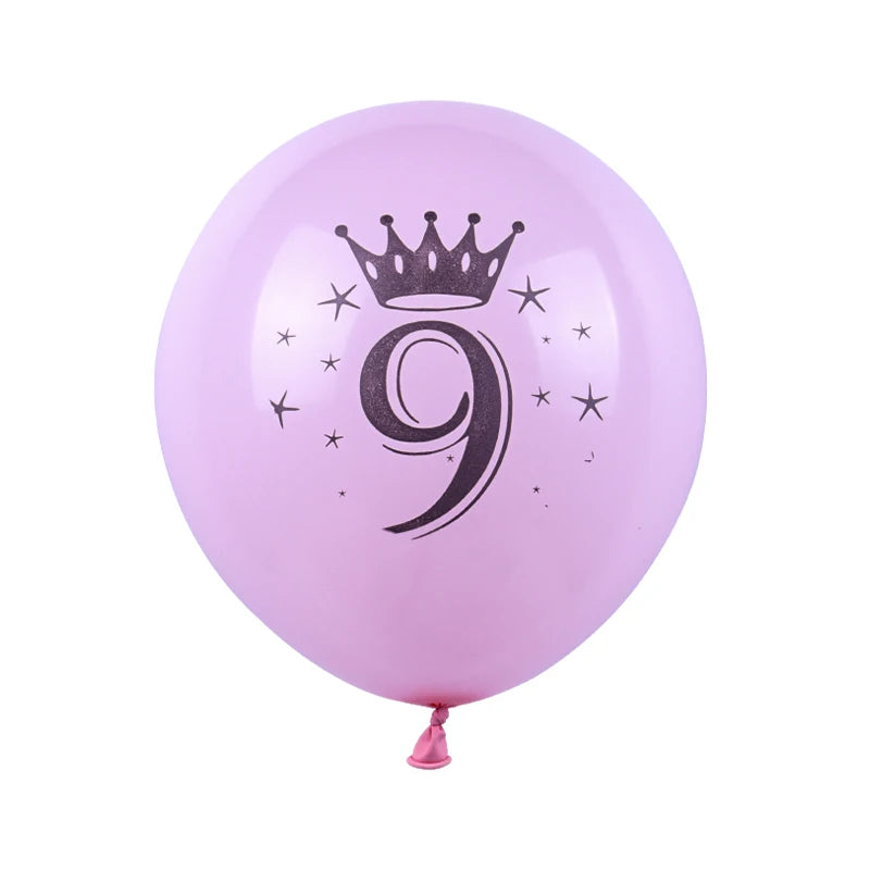 10pcs happy birthday balloons party decorations pink and blue balloons