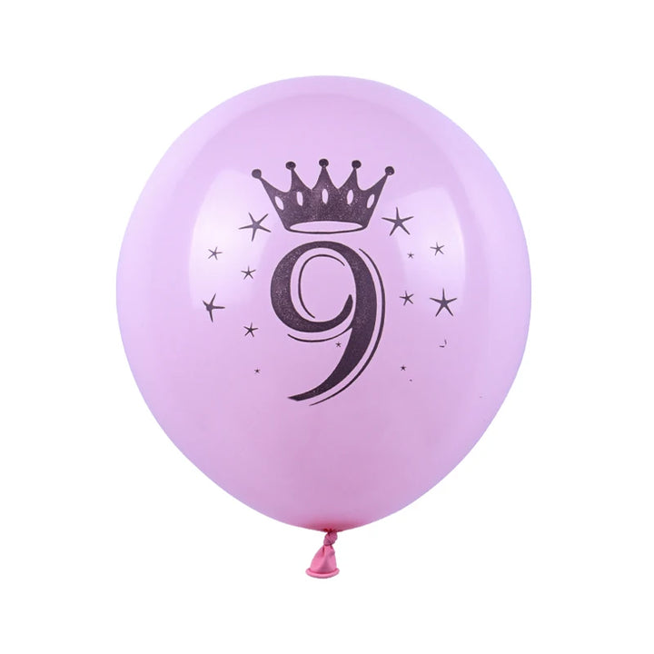 10pcs happy birthday balloons party decorations pink and blue balloons