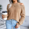 Long Lantern Sleeve Knitted Sweaters-shirt-Bennys Beauty World