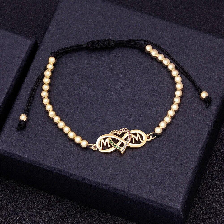 New Arrival Mom Mama Handmade Rope Bracelets Heart Butterfly Shape Zircon Luxury Mother‘S Day Birthday Jewelry Gift Adjustable-Arlik interiors