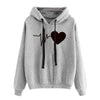 Heart Print Streetwear Unisex Hoodies Spring Long-sleeve Clothes BENNYS 