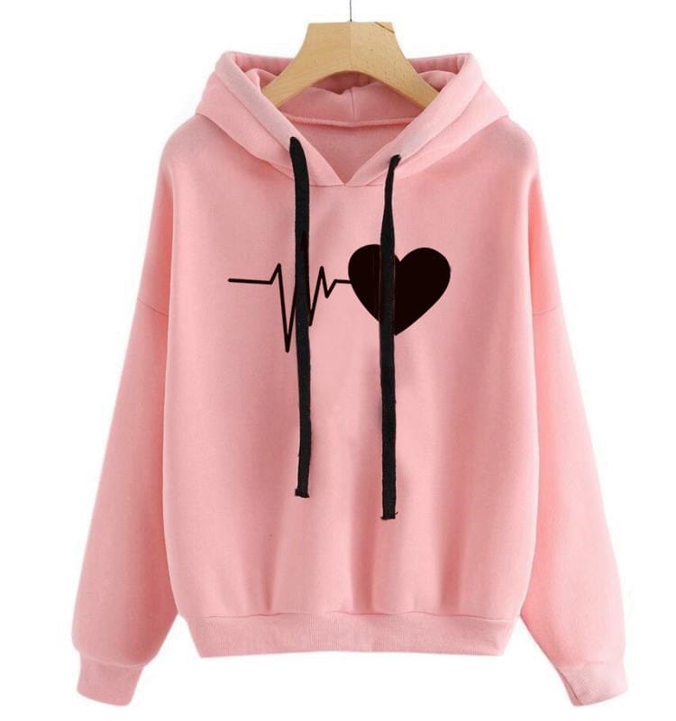 Heart Print Streetwear Unisex Hoodies Spring Long-sleeve Clothes BENNYS 