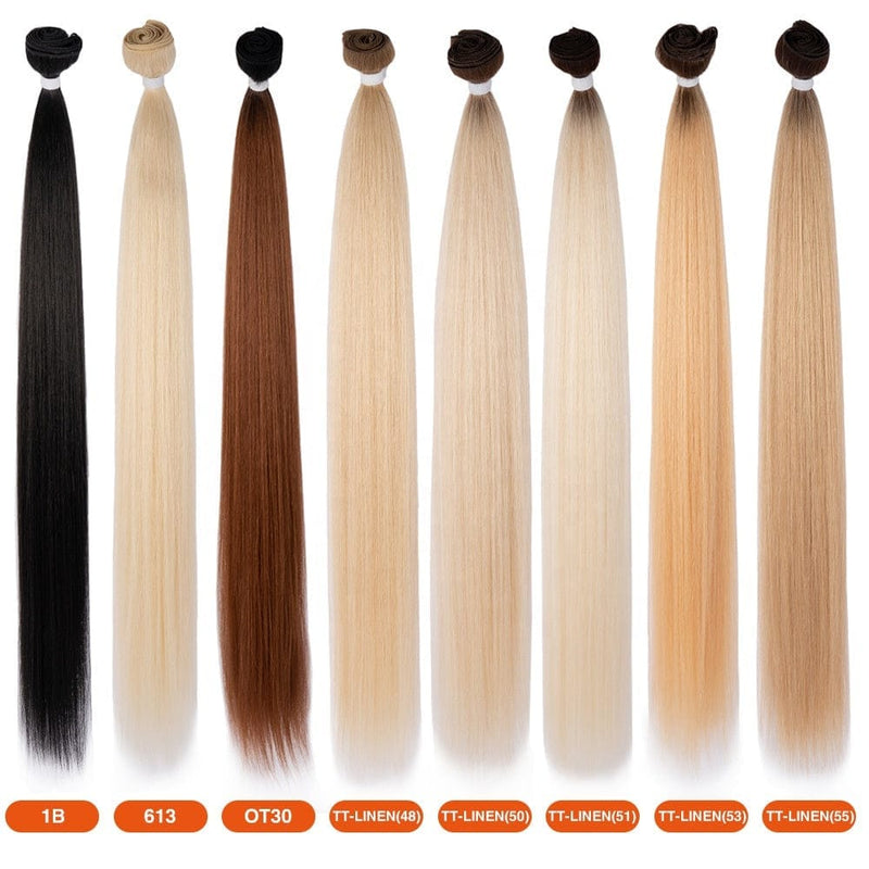 Heat Resistant Synthetic Hair Bundles with Closures BENNYS 