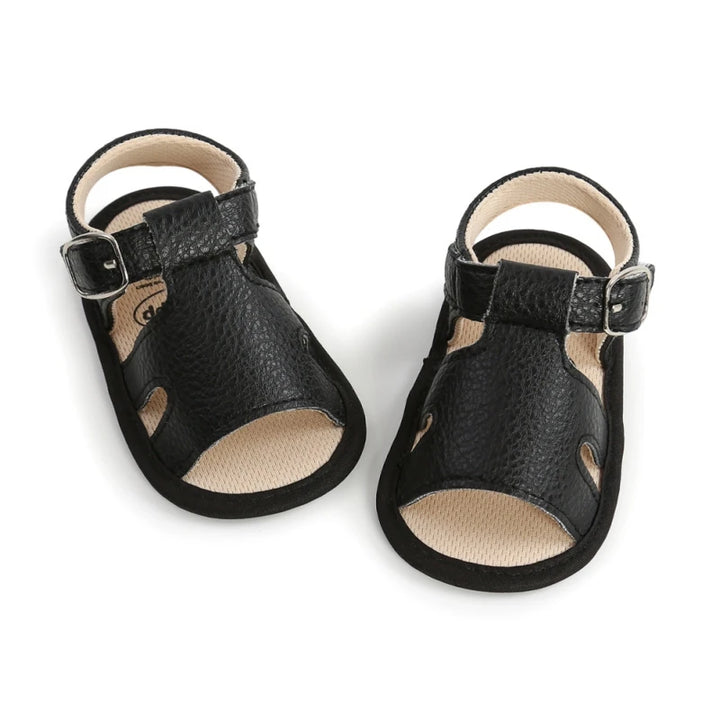 Cute Summer 1 Year Baby PU Breathable Soft Soled Sandals For Toddlers 0-18M