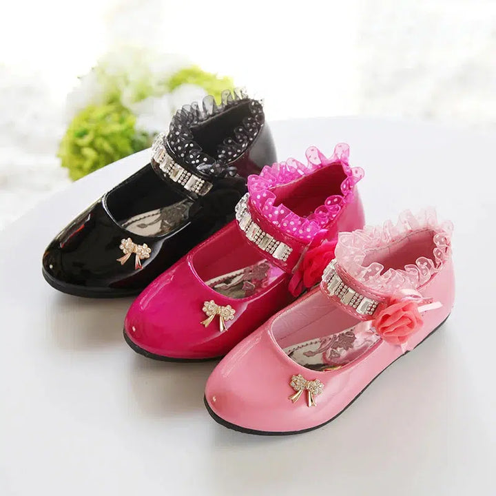 Princess PU Leather Shoes For Girls