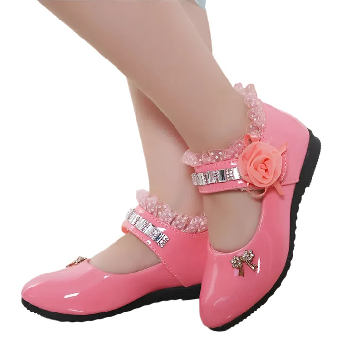 Princess PU Leather Shoes For Girls