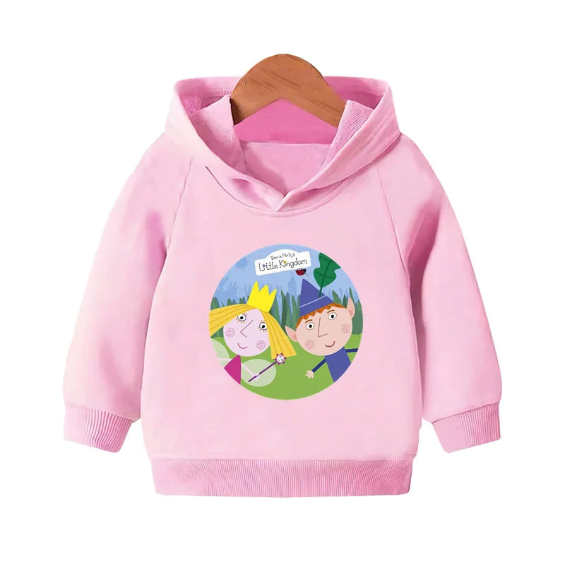 Kids Cartoon Print Pullover Hoodie