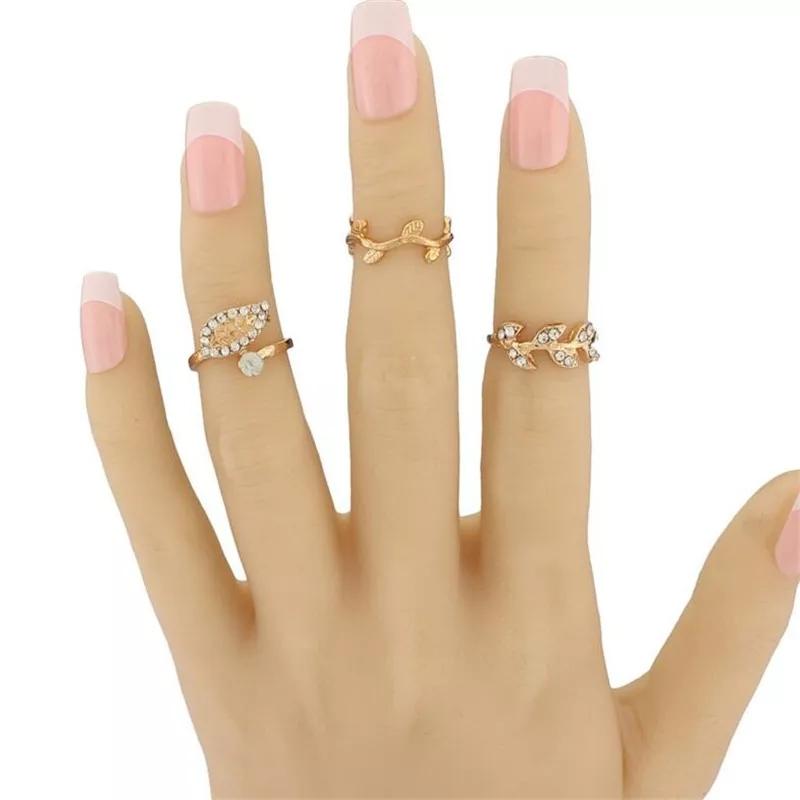 High Fashion Delicate Hollow Leaf Knuckle Rings BENNYS 