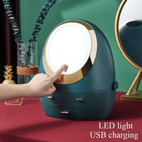 High Quality Makeup Storage Case LED Light With Fan Make Up Organizer BENNYS 