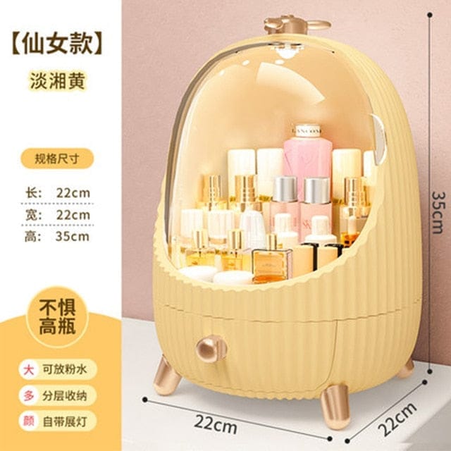 High Quality Makeup Storage Case LED Light With Fan Make Up Organizer BENNYS 