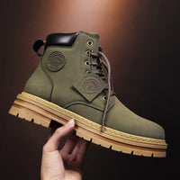 High Top Boots Men Leather Shoes Fashion Military Boots For Men BENNYS 