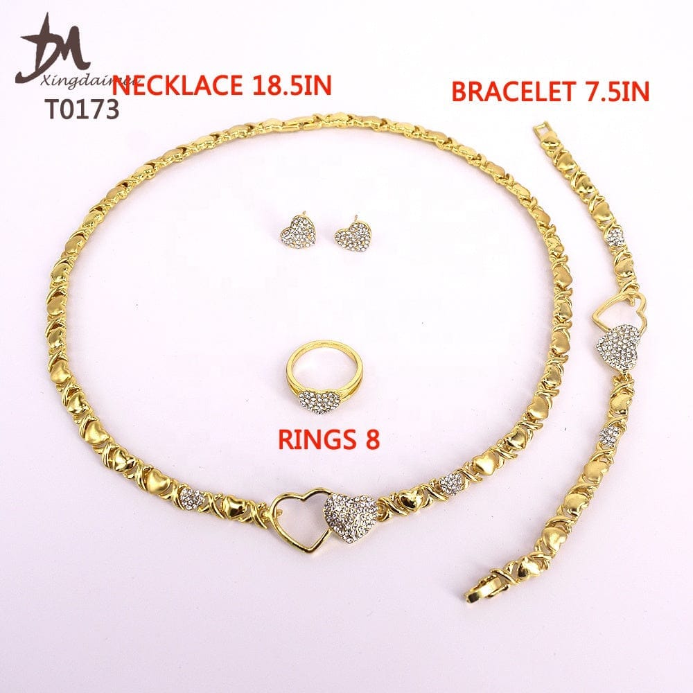 High quality 18k gold XOXO plated jewelry set BENNYS 