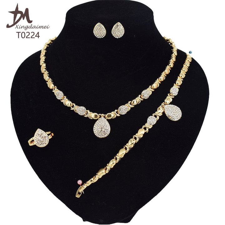 High quality 18k gold XOXO plated jewelry set BENNYS 