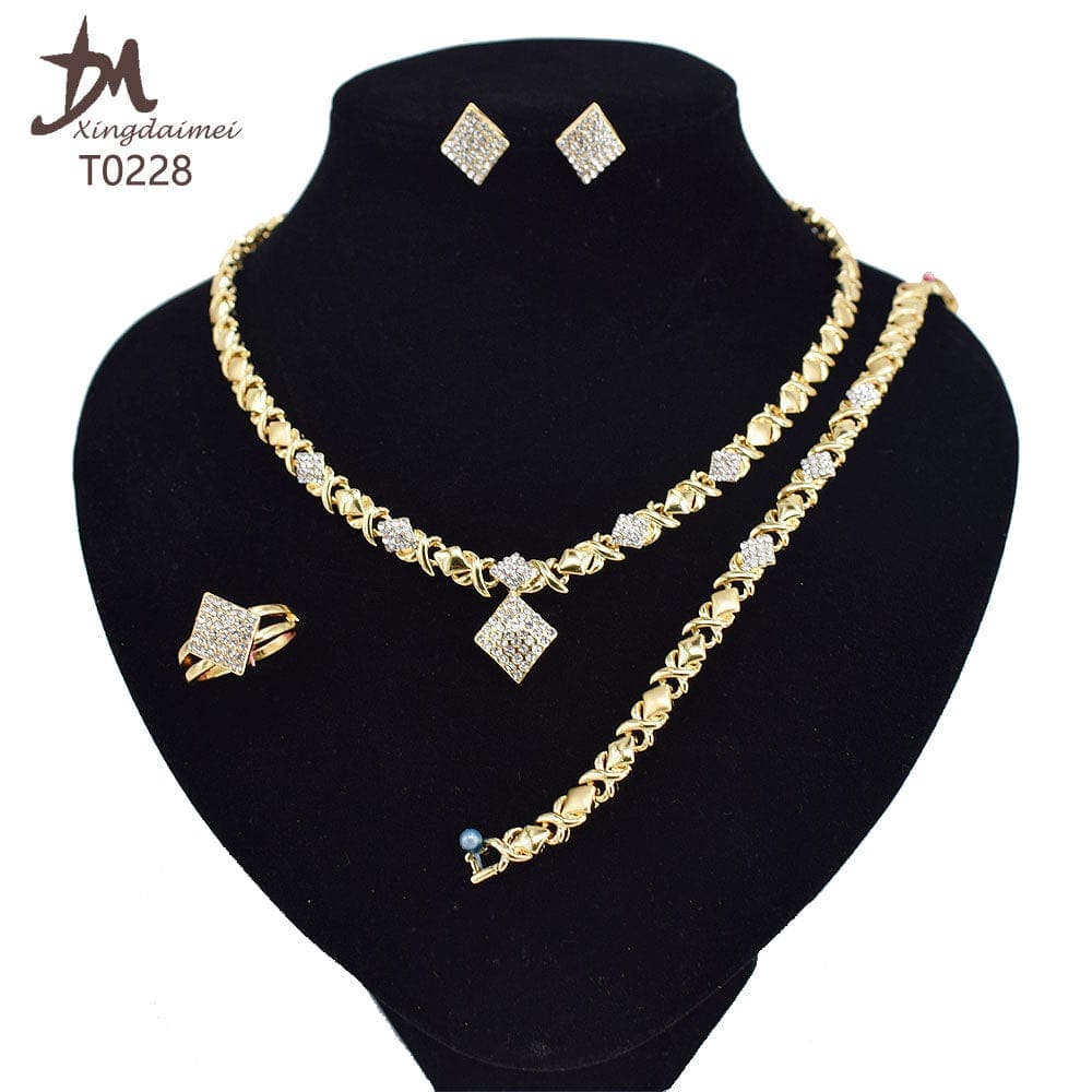 High quality 18k gold XOXO plated jewelry set BENNYS 