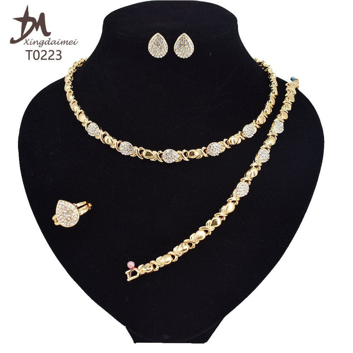 High quality 18k gold XOXO plated jewelry set BENNYS 