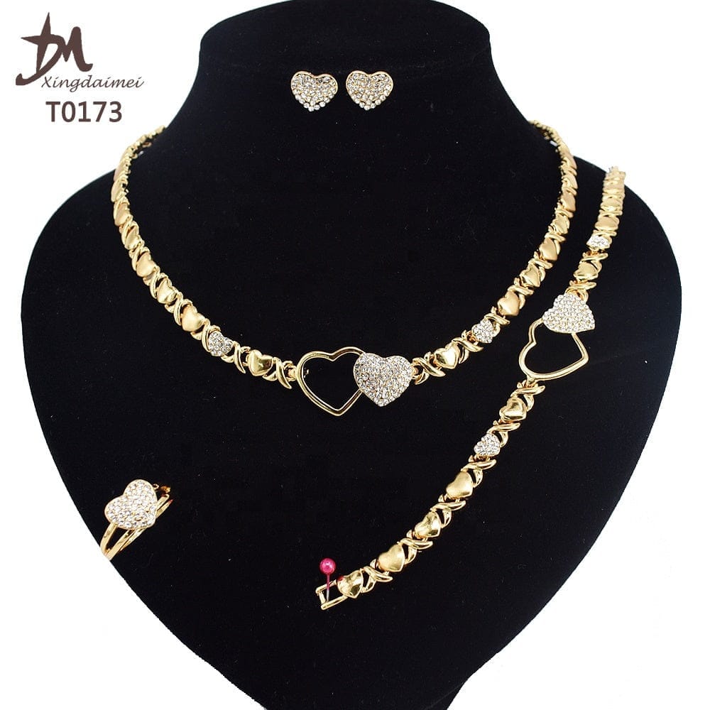 High quality 18k gold XOXO plated jewelry set BENNYS 