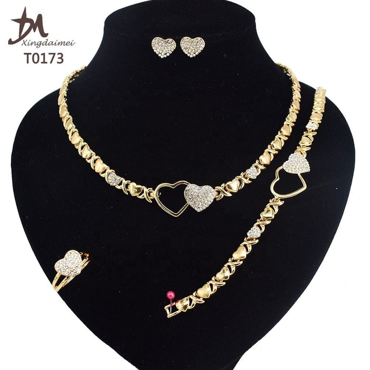 High quality 18k gold XOXO plated jewelry set BENNYS 