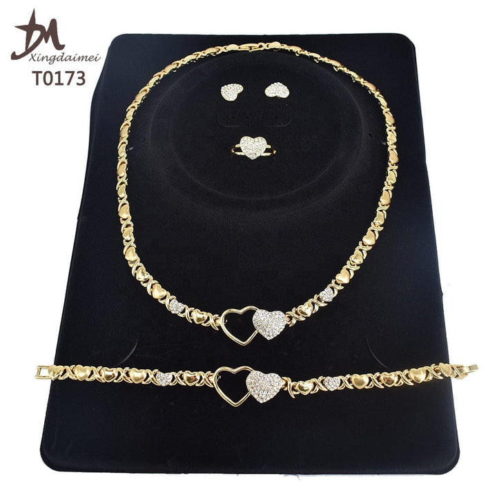 High quality 18k gold XOXO plated jewelry set BENNYS 