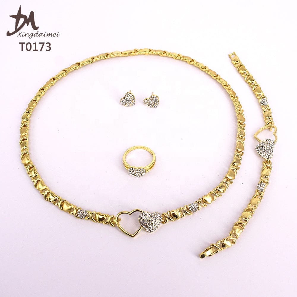 High quality 18k gold XOXO plated jewelry set BENNYS 