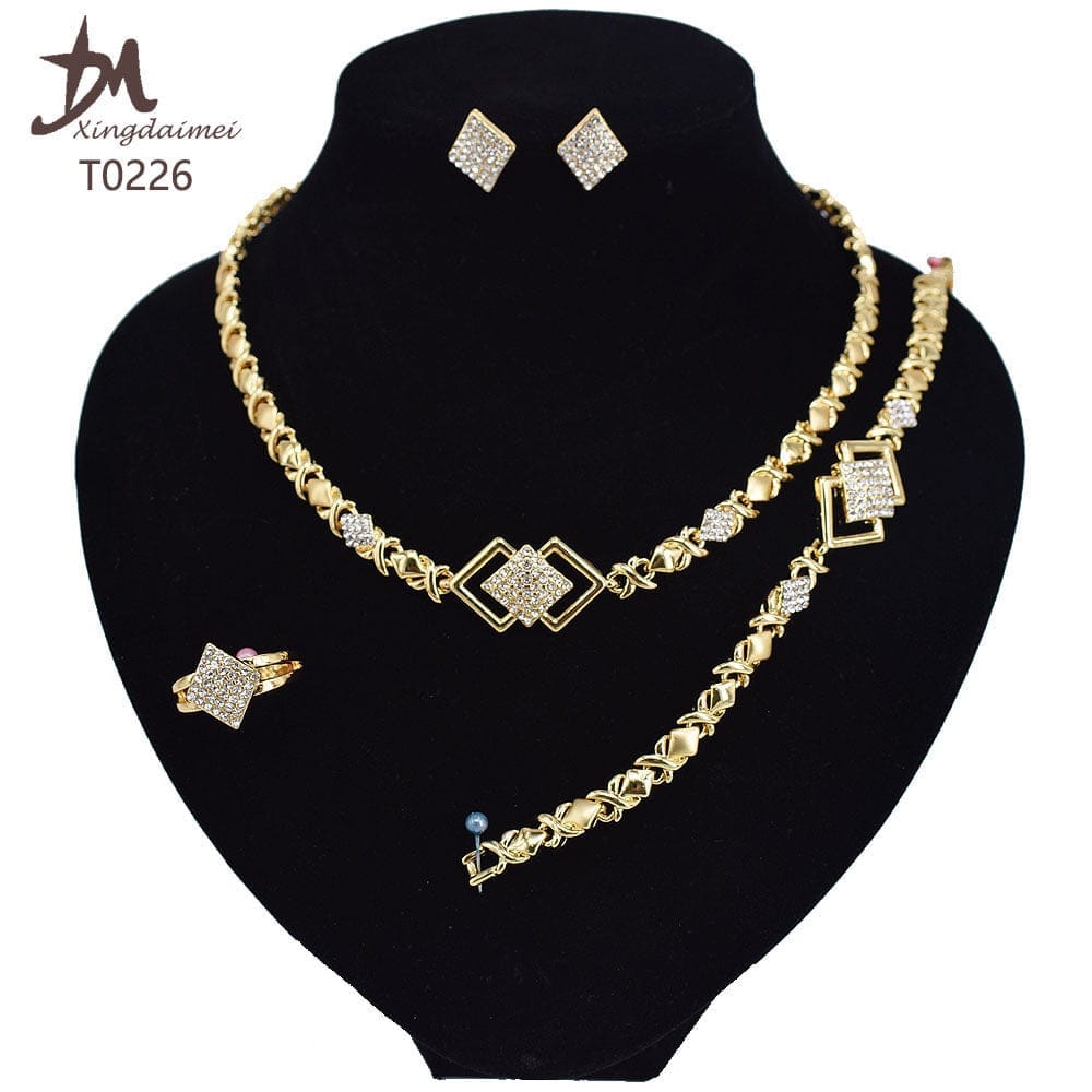 High quality 18k gold XOXO plated jewelry set BENNYS 