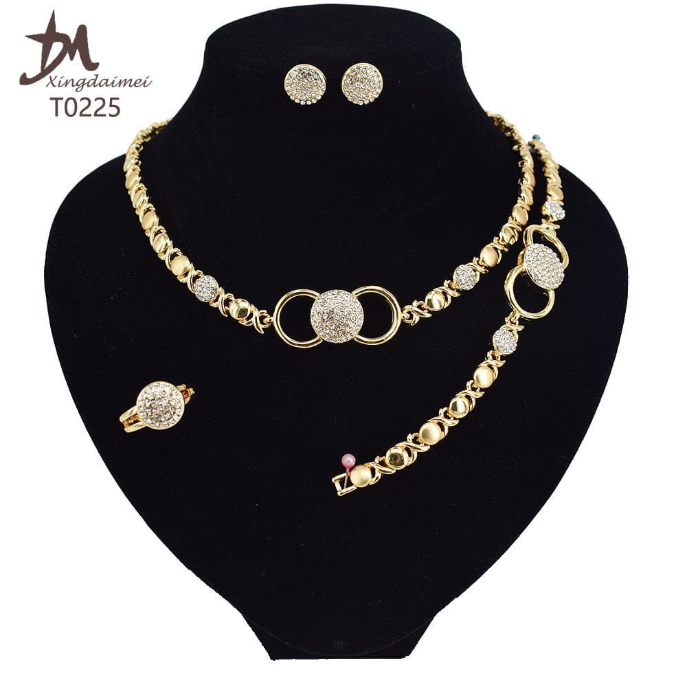 High quality 18k gold XOXO plated jewelry set BENNYS 