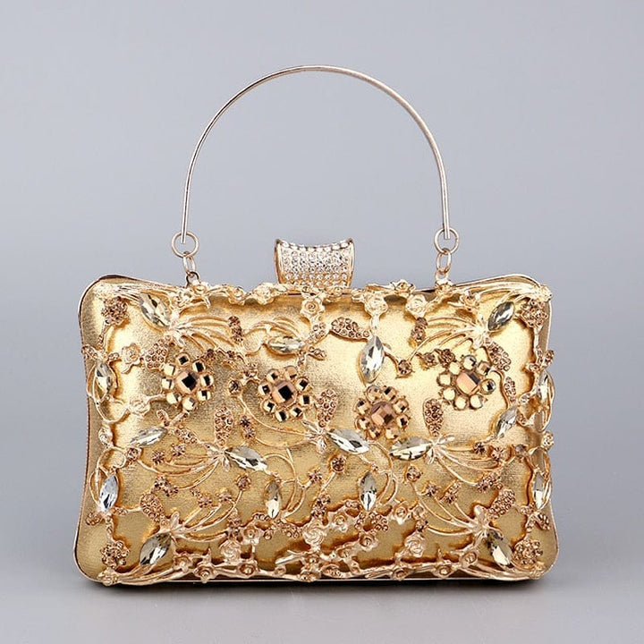 Hollow Out Style Women Evening  Bags Rhinestones Party Purse BENNYS 