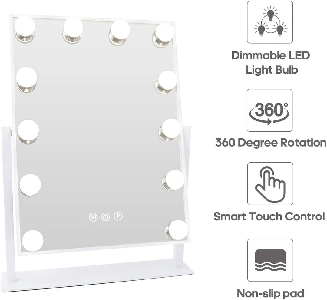 Hollywood Vanity Mirror with Lights 12 Pics Dimming LED Light Bulbs BENNYS 