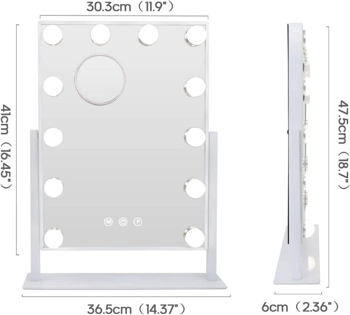 Hollywood Vanity Mirror with Lights 12 Pics Dimming LED Light Bulbs BENNYS 