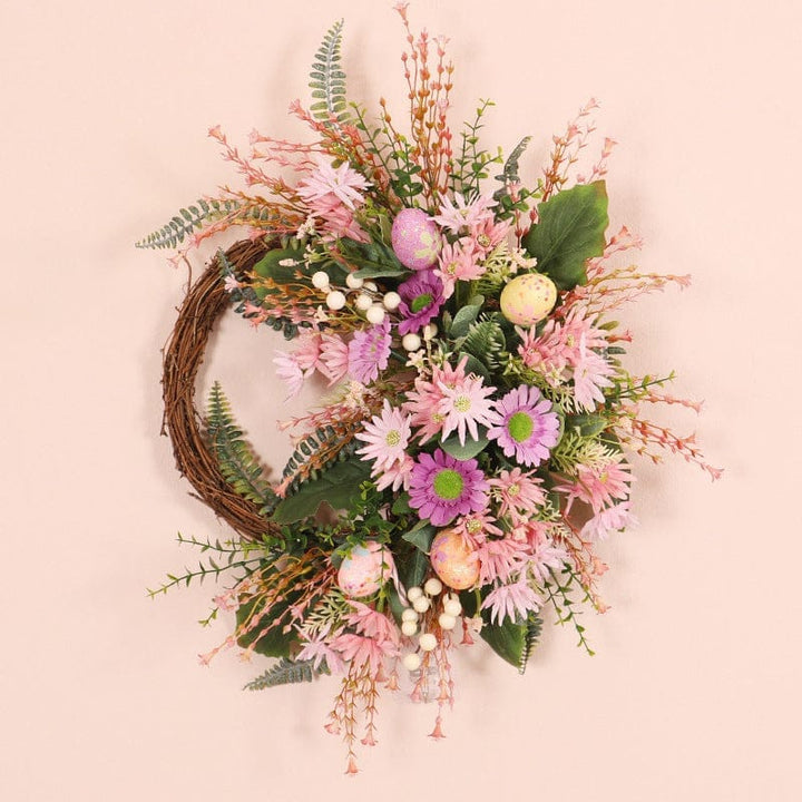 Home Decoration Easter Wreath Wild Chrysanthemum Half Edge Wreath Eggs BENNYS 