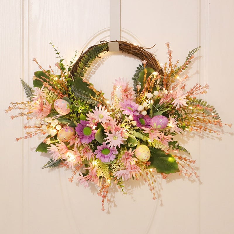 Home Decoration Easter Wreath Wild Chrysanthemum Half Edge Wreath Eggs BENNYS 