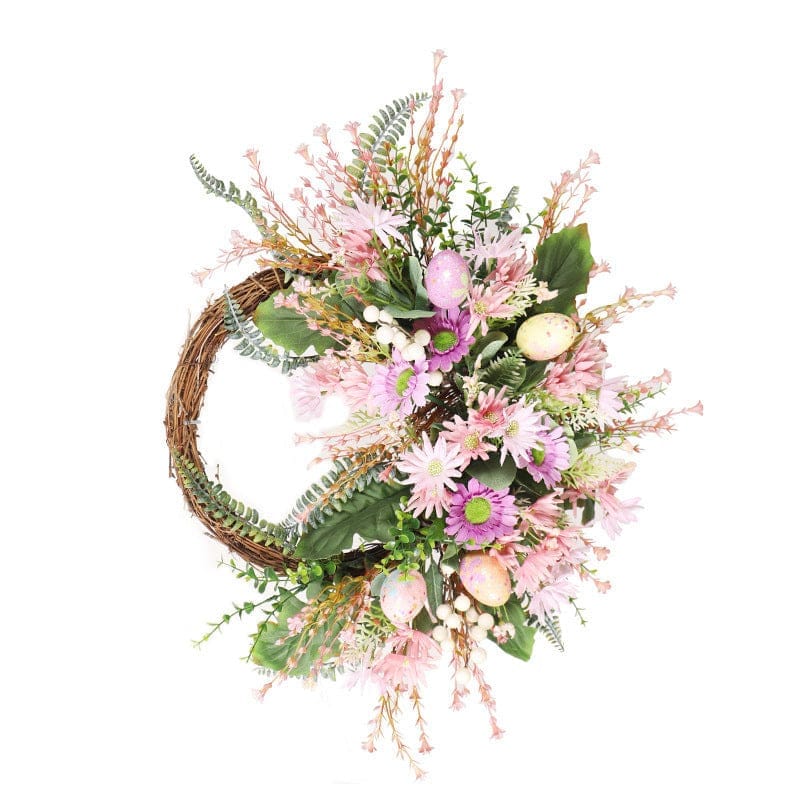 Home Decoration Easter Wreath Wild Chrysanthemum Half Edge Wreath Eggs BENNYS 