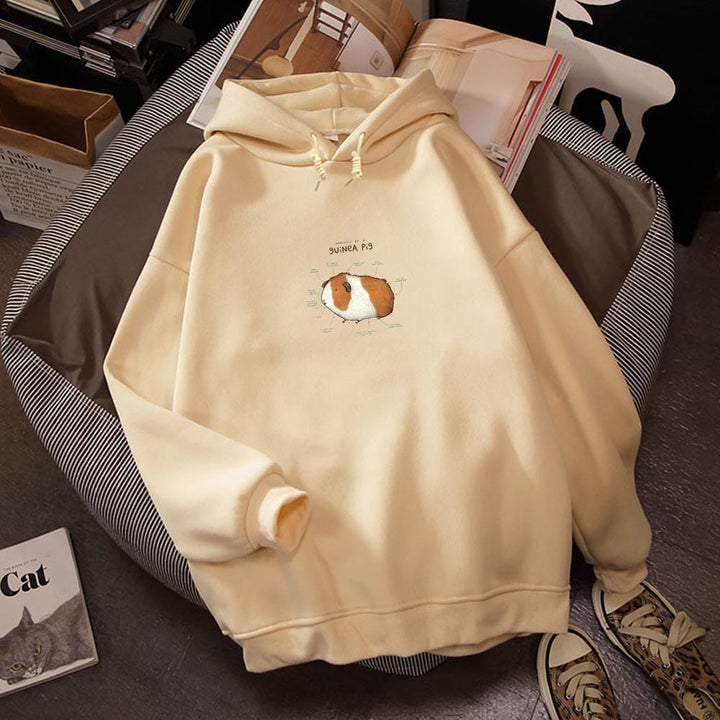 Hoodies Women Guinea Pig Print Oversized Graphic Sweatshirt For Women BENNYS 