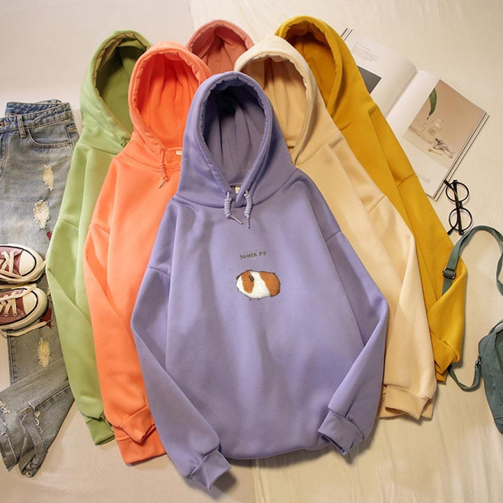 Hoodies Women Guinea Pig Print Oversized Graphic Sweatshirt For Women BENNYS 