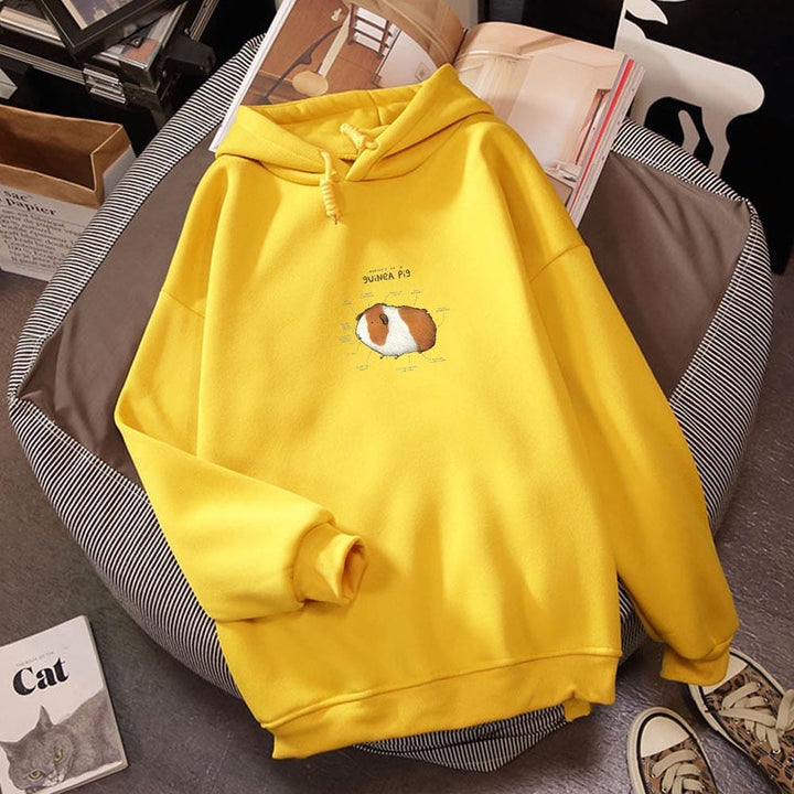 Hoodies Women Guinea Pig Print Oversized Graphic Sweatshirt For Women BENNYS 