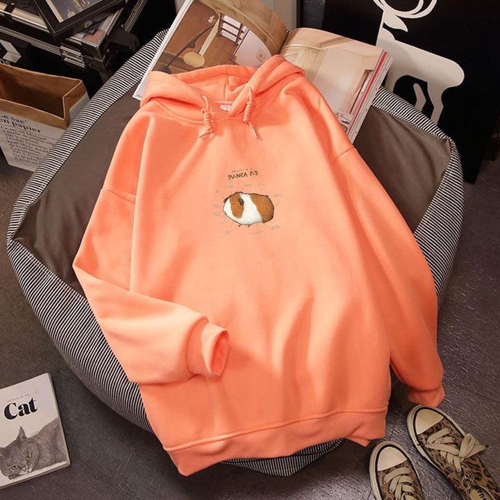 Hoodies Women Guinea Pig Print Oversized Graphic Sweatshirt For Women BENNYS 