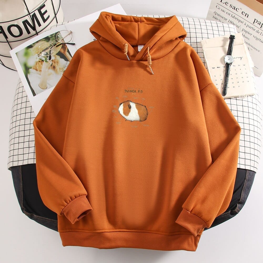 Hoodies Women Guinea Pig Print Oversized Graphic Sweatshirt For Women BENNYS 