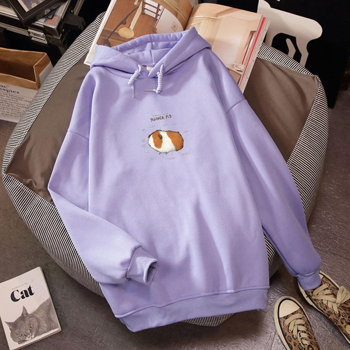 Hoodies Women Guinea Pig Print Oversized Graphic Sweatshirt For Women BENNYS 