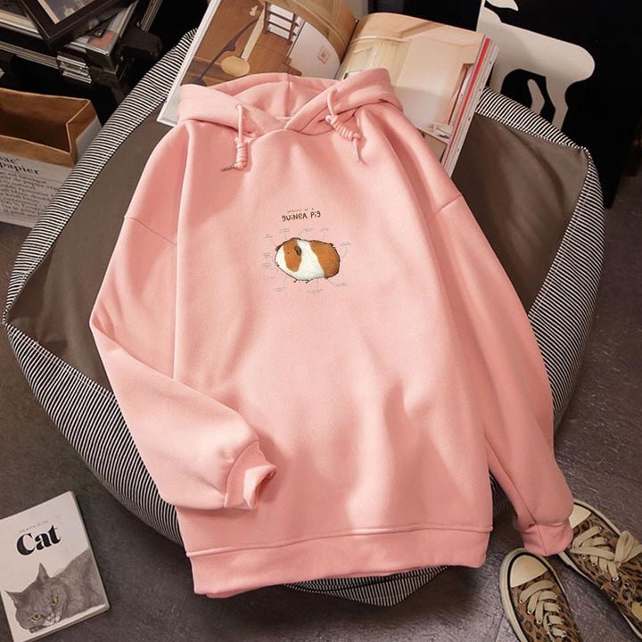 Hoodies Women Guinea Pig Print Oversized Graphic Sweatshirt For Women BENNYS 