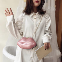 Hot Lips Mini Trendy Luxury Designer Zipper Women's Shoulder Bag BENNYS 