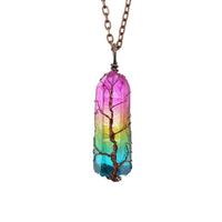 Hot Selling Stone Crystal Pillar Tree Of Life Pendant In Europe And America BENNYS 