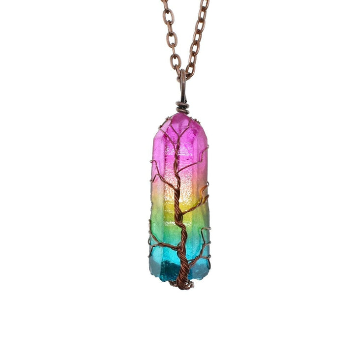 Hot Selling Stone Crystal Pillar Tree Of Life Pendant In Europe And America BENNYS 