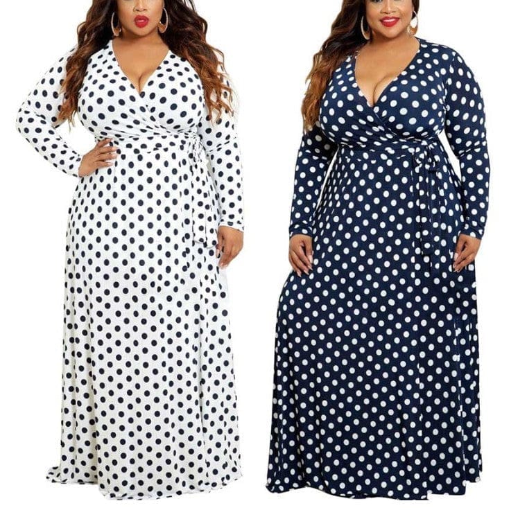 Hot Selling Women's Dots Print Design Dress BENNYS 