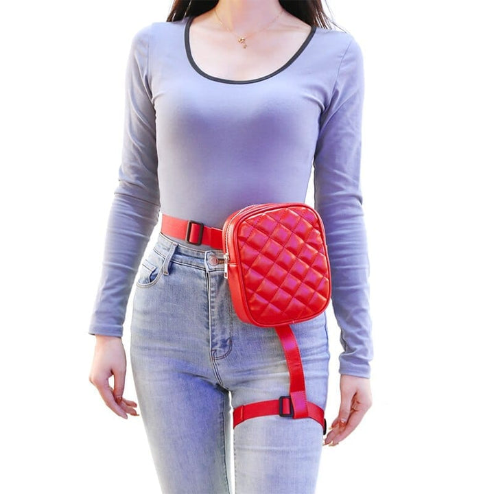 Hot Trendy Stylish Women Waist Leg Belt Leather Cool Girl Bag BENNYS 